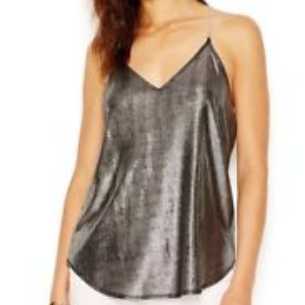 NWOT RACHEL ROY Silver Chain Racerback Tank Top - Picture 2 of 8